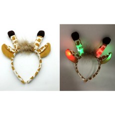 瘋狂派對 發光長頸鹿髮箍 LED派對頭飾, 詳見包裝, 1個