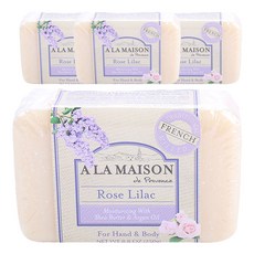 A LA MAISON 保濕香皂 玫瑰紫丁香, 250g, 4個