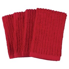 KAF HOME Bar Mob廚房抹布, 4入, 紅色的