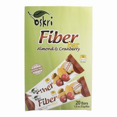 OSKRI ORGANICS 纖維營養棒 杏仁蔓越莓口味, 20條, 53g