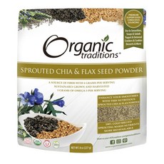 Organic traditions 奇亞籽和亞麻籽粉, 1個, 227克
