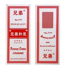 兄弟撲克牌 No.777 (12副入) 標準撲克牌 橋牌 Poker, 紅色