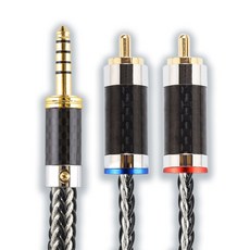 4.4轉雙RCA音頻線 單晶銅鍍銀平衡線, M150