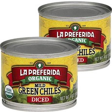 LA PREFERIDA 溫和青辣椒丁罐頭, 2罐, 113g