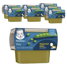 Gerber 嘉寶 孩童食物泥 2入組, 豌豆口味, 113g, 8組