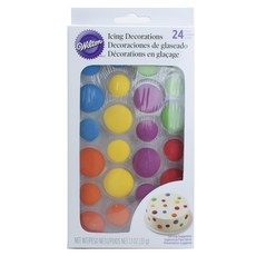 Wilton 甜點裝飾用糖衣圓點, 33g, 1盒