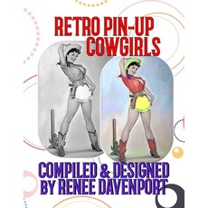 Retro Pin-Up Cowgirls: Grayscale Adult Coloring Book 平裝版, Joyful Books Publishing, LLC, 英文