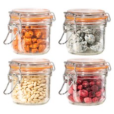 Oggi 玻璃罐玻璃儲物瓶, 4件