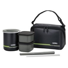 THERMOS 膳魔師 保溫便當盒5件組 DBQ-502 600g, 1個, 金屬黑