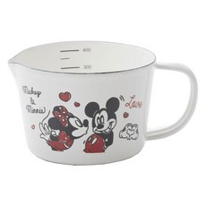 Tamahashi 日本製迪士尼米奇&米妮琺瑯量杯, 1個, 450ml, 白色