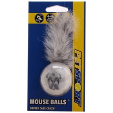 PETSPORT 造型絨毛寵物貓玩具球, 1個, 混色