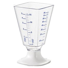 YOSHIKAWA 吉川 錐形計量杯 L, 1個, 80ml, 透明+白色