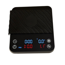 喜奈而 粉水比專用秤 咖啡電子秤 高精度計時秤 手沖神器 USB充電 咖啡秤, 黑色, 粉水比, 2kg