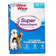 weewee 成年犬用吸水馬桶墊, 10片, 10片