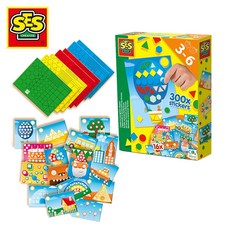 荷蘭SES 幼兒DIY手作形狀認知學習組-14839，幼兒認知學習玩具，形狀配對，安靜玩具，兒童勞作 DIY美勞 玩具, 詳見包裝, 1個