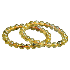 金髮晶 黃水晶手鍊 能量水晶手珠 開運招財手鏈 冰種水晶手鏈