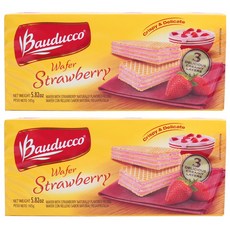 Baudacco 威化夾心酥 草莓口味, 2盒, 165g