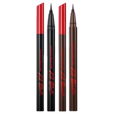 CLIO 防水柔順眼線液筆，持久不暈染，精準描繪，打造深邃眼妝, Brush Liner 02 BROWN, 1個