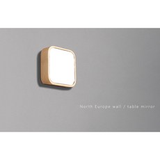 PAVIDEN 帕維登 北歐風鏡台 楓木核桃木桌上型化妝鏡 立鏡 桌鏡 文創原木, 木色