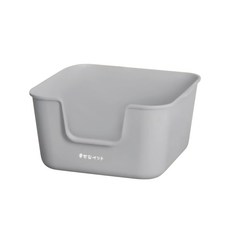 超大方形開放式貓砂盆 霧面磨砂質感 特大號貓砂盆, 雲暮灰, 1個