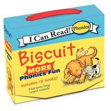 (英文圖書)Biscuit: More 12-Book Phonics Fun!: A Box of 12 Mini-Books Featuring Short and L... 平裝版, HarperCollins, 英文