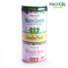 MacrolifeNaturals 綠色食物沖泡粉+枸杞石榴山竹沖泡粉, 1個, 113.4克