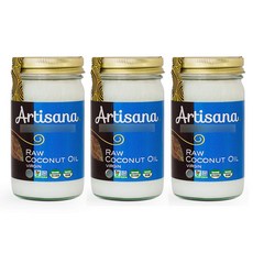 Artisana 初榨生椰子油, 414克, 3個
