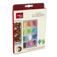 Vacu Vin Party People 飲料魅力 12 件裝, 1個, 混色