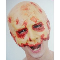 萬聖節 半臉血腥恐怖乳膠面具, 詳見包裝