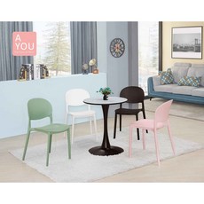 A YOU Furniture & Decor 伊恩餐椅 時尚簡約設計 多色選擇 (白、綠、粉、黑), 詳見包裝, 詳見包裝, 黑色