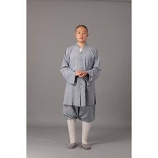弘喧 佛教僧服 出家人短掛 竹沙布禪意吸汗透氣和尚出家眾禮佛, 灰色