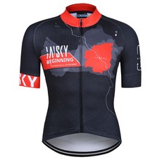 BAISKY 百士奇自行車衣 MAP 男款短車衣 灰紅 時尚透氣排汗自行車上衣