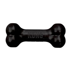 KONG 骨頭造型寵物狗耐咬橡膠玩具 L號, 1個, 黑色的