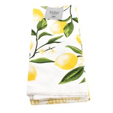DESIGN IMPORTS Lemon Bliss 洗碗巾 2 件套廚房十字架 45.7 x 71.1cm, 2件, 檸檬極樂