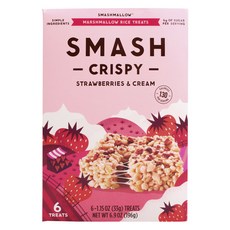 Smash Mallow 草莓乳霜酥脆餅, 6份, 33g