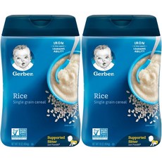 Gerber 嘉寶 孩童麥片糊, 白米口味, 454g, 2個