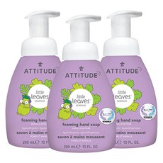 ATTITUDE 艾特優 孩童泡沫洗手乳, 香草梨子香, 295ml, 3瓶