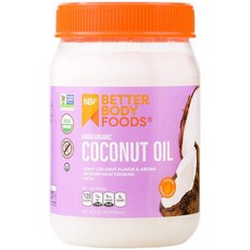 BETTER BODY FOODS 椰子油 無麩質, 1個, 458ml