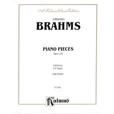 Kalmus Johannes Brahms Piano Pieces Opus 118 鋼琴譜, 見封底, 1個