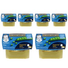 Gerber 嘉寶 果泥 56g, 豌豆口味, 56克, 12入
