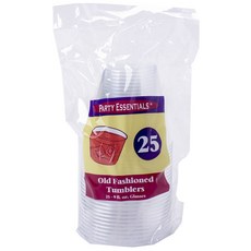 PARTY ESSENTIALS 老式不倒翁透明杯 266ml, 1個, 25件