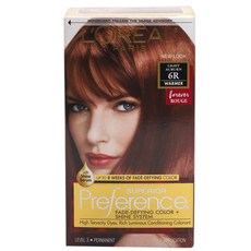 L'OREAL PARIS 巴黎萊雅 優越的財產染色, 1個, 6R 淺赤褐色