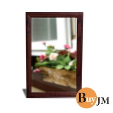 BuyJM 實木相框掛鏡, 木色