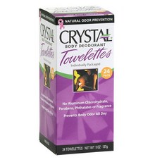 CRYSTAL 身體除臭毛巾, 1個, 137克