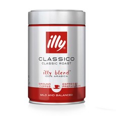 illy 意利 經典中焙咖啡粉, 濃縮咖啡, 1罐, 250g