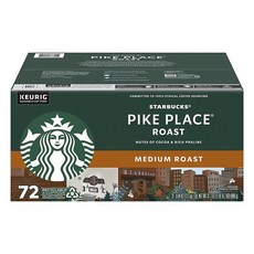 STARBUCKS 星巴克 星巴克無咖啡因 Pike Place 中度烘焙 Keurig 膠囊咖啡 24 粒, 12.5克, 1個, 72入
