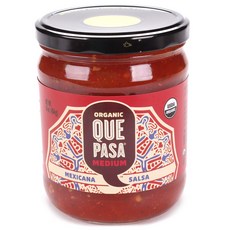 QUE PASA 中等墨西哥莎莎醬 無脂素食主義者, 1個, 454克