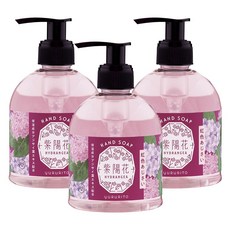 yuRuRITO 溫和香氛保濕洗手液 粉色紫陽花款, 3個, 260ml