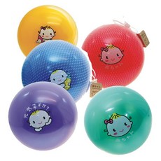 元氣寶寶 未充氣沙灘球, 1入, 24cm, 多色