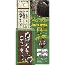 BRAIN COSMOS 利尻昆布護理染髮粉撲 5g, 1個, 深棕色